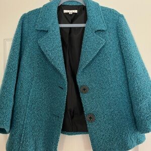 CAbi Women's Turquoise Teddy Jacket